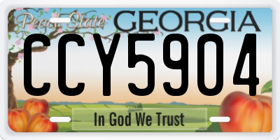 GA license plate CCY5904