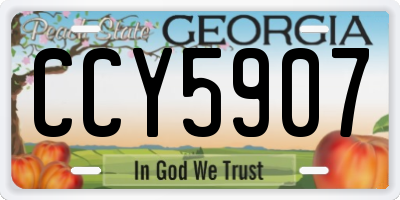 GA license plate CCY5907