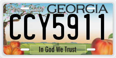 GA license plate CCY5911