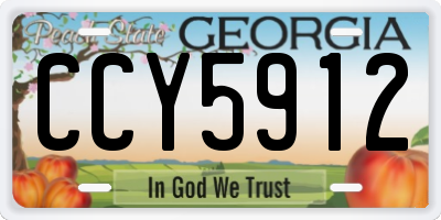 GA license plate CCY5912