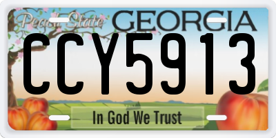 GA license plate CCY5913