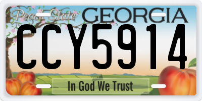 GA license plate CCY5914