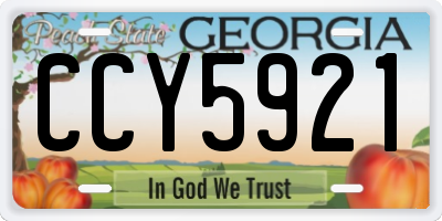 GA license plate CCY5921