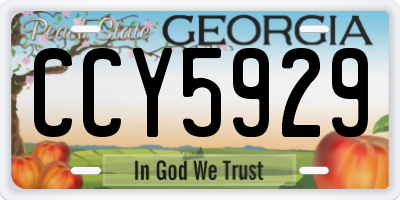 GA license plate CCY5929