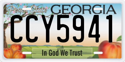 GA license plate CCY5941