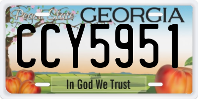 GA license plate CCY5951