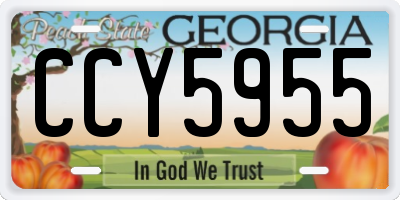 GA license plate CCY5955