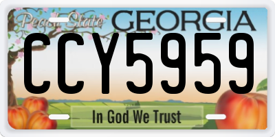 GA license plate CCY5959