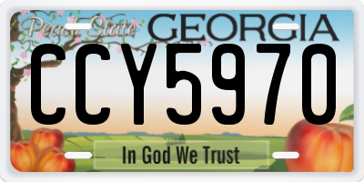 GA license plate CCY5970