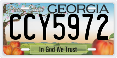 GA license plate CCY5972