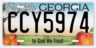 GA license plate CCY5974