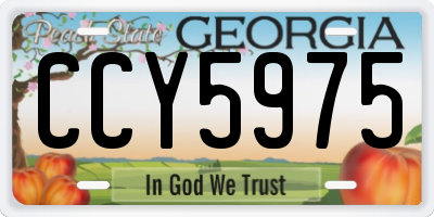 GA license plate CCY5975
