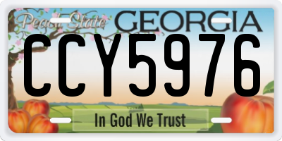 GA license plate CCY5976
