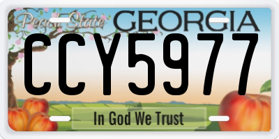 GA license plate CCY5977