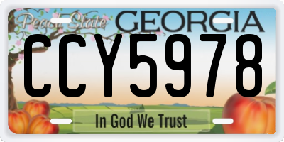 GA license plate CCY5978