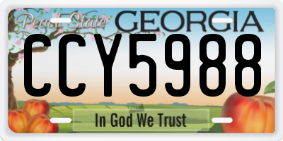 GA license plate CCY5988