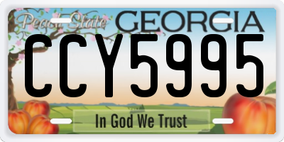 GA license plate CCY5995