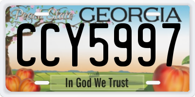 GA license plate CCY5997