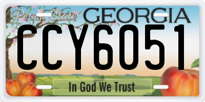 GA license plate CCY6051