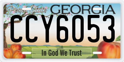 GA license plate CCY6053