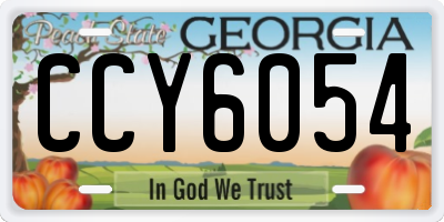 GA license plate CCY6054