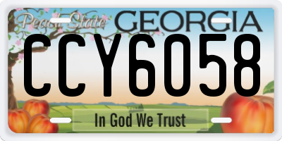 GA license plate CCY6058