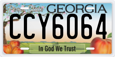 GA license plate CCY6064