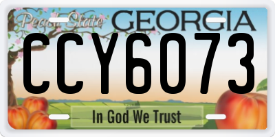 GA license plate CCY6073