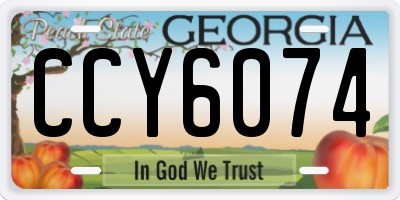 GA license plate CCY6074