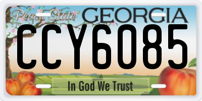 GA license plate CCY6085