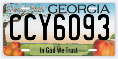 GA license plate CCY6093