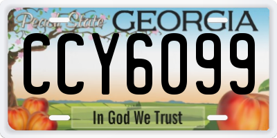 GA license plate CCY6099