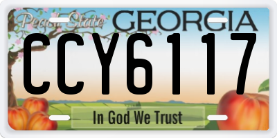 GA license plate CCY6117