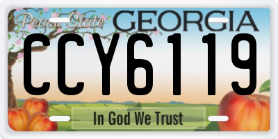 GA license plate CCY6119