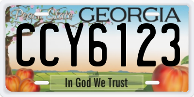 GA license plate CCY6123