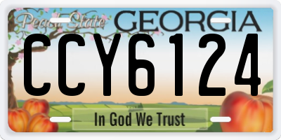 GA license plate CCY6124