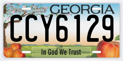 GA license plate CCY6129