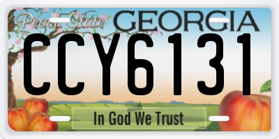 GA license plate CCY6131
