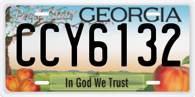 GA license plate CCY6132