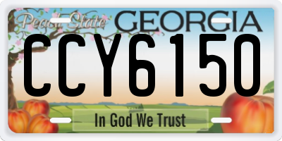 GA license plate CCY6150