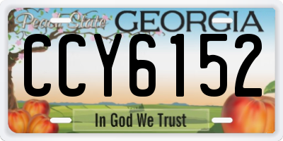 GA license plate CCY6152