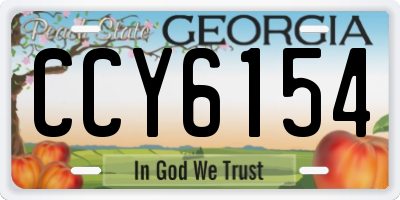 GA license plate CCY6154