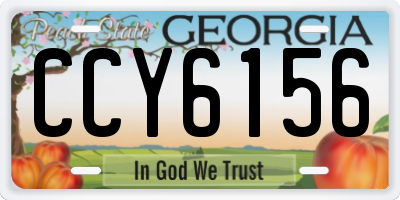 GA license plate CCY6156