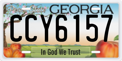GA license plate CCY6157