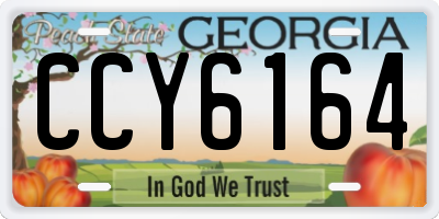 GA license plate CCY6164