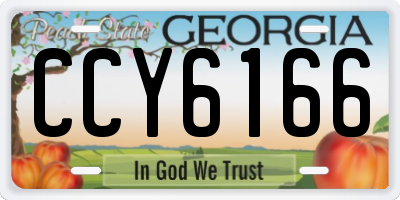 GA license plate CCY6166