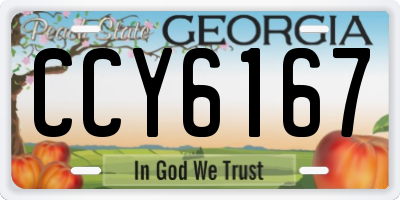 GA license plate CCY6167