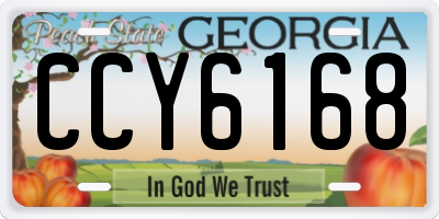 GA license plate CCY6168