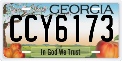 GA license plate CCY6173
