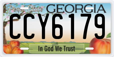 GA license plate CCY6179